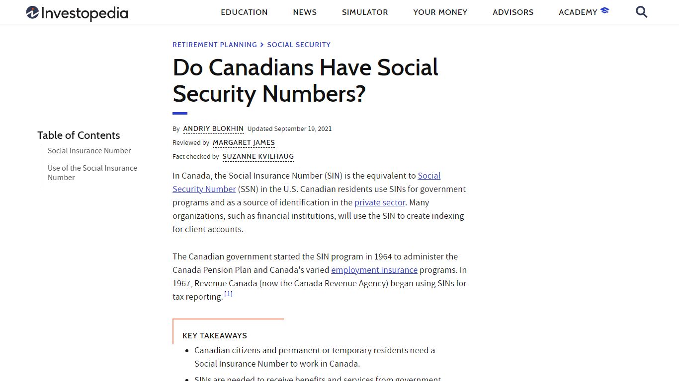 Does Canada Have Social Security Numbers? - Investopedia